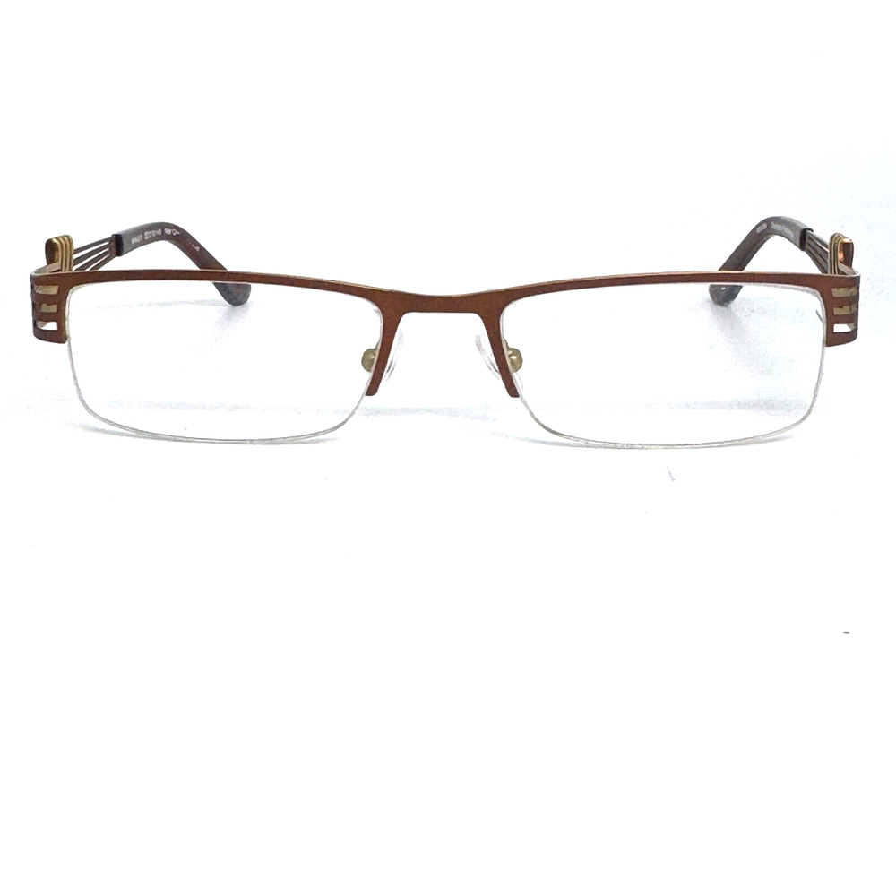 Maxim‎ Max 210 Eyeglasses Frames Half rim brown 52-18-140 H16537